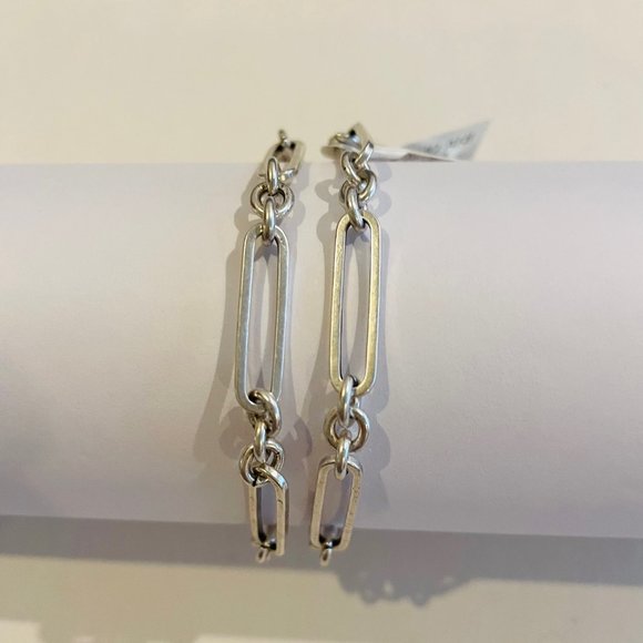 Set of two ALEX AND ANI Mini Maven Chain Magnetic Bracelets, Rafaelian Silver - Picture 2 of 13